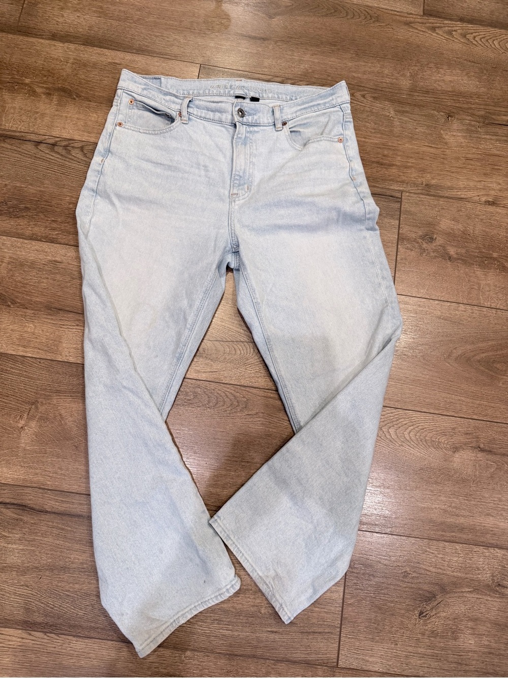 American Eagle Outfitters Pale Blue Straight Leg Jeans size 12